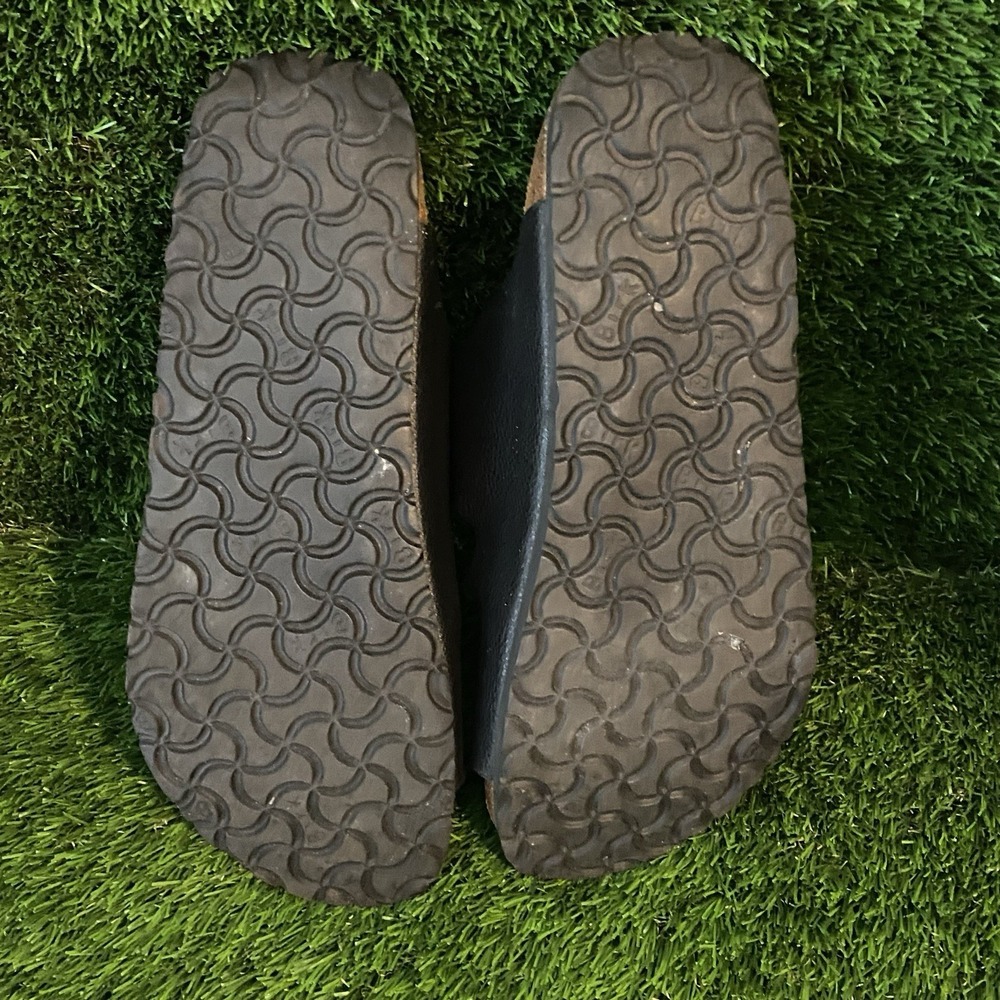 Birki's by birkenstock Arizona Black Sandals W11/M9 Cork Sole Slip On Boho - Picture 8 of 11